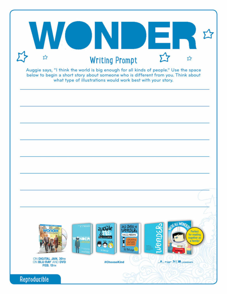 Printable Wonder Activity Sheets + Bluray Giveaway - Life. Family. Joy regarding Wonder Book Free Printables