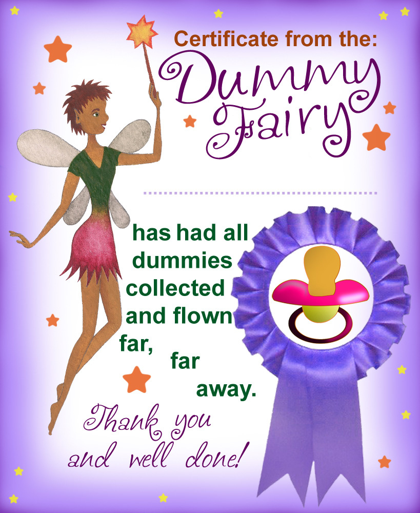 Purple Dummy Fairy Certificate - Rooftop Post Printables throughout Dummy Fairy Letter Free Printable