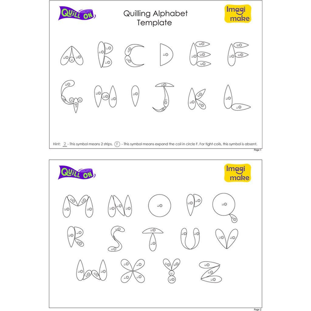 Quilling Letters Template pertaining to Free Printable Quilling Alphabet Pattern