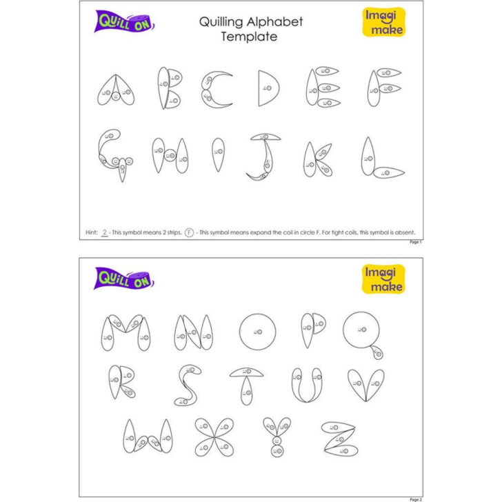 Free Printable Quilling Letters Alphabet