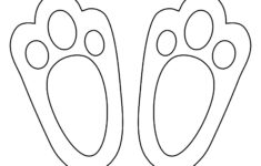 Rabbit Footprints Free Printable Easter Bunny Footprints For regarding Free Printable Easter Bunny Foot Template
