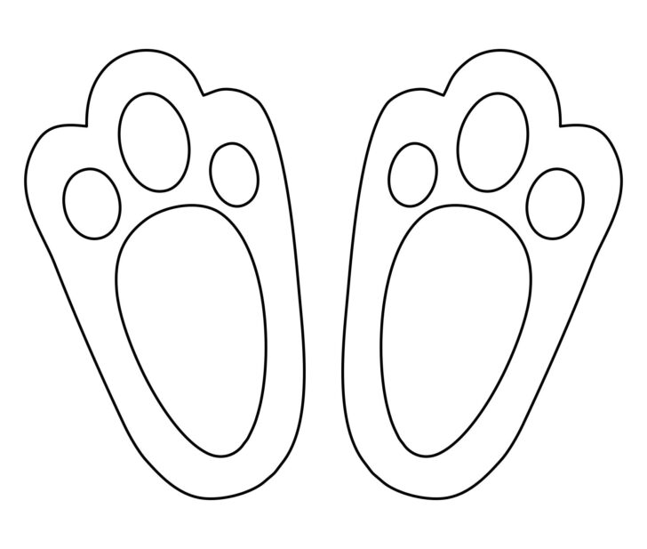 Free Printable Easter Bunny Foot Template Free Printable Easter Bunny Foot Template