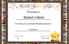 Reading Award – 2 – Classful with Free Printable Accelerated Reader Certificates