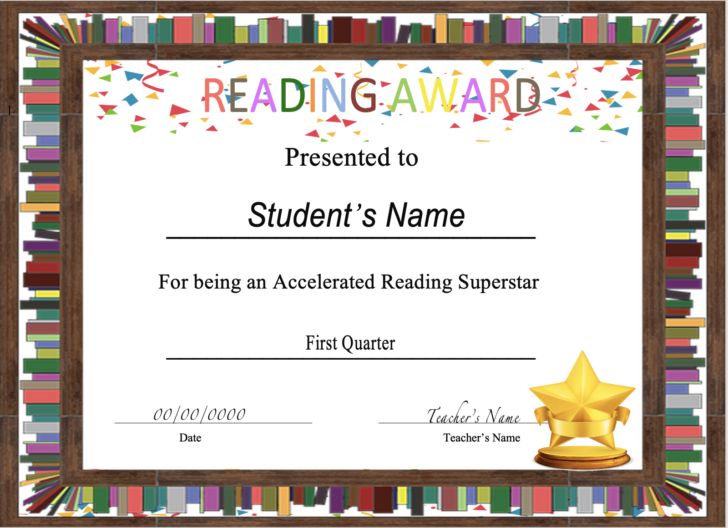 Free Printable Accelerated Reader Certificates