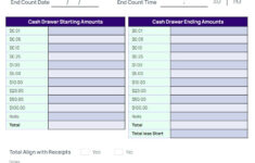 Register Cash Count Sheet | Xenia Templates with Free Printable Cash Count Sheet