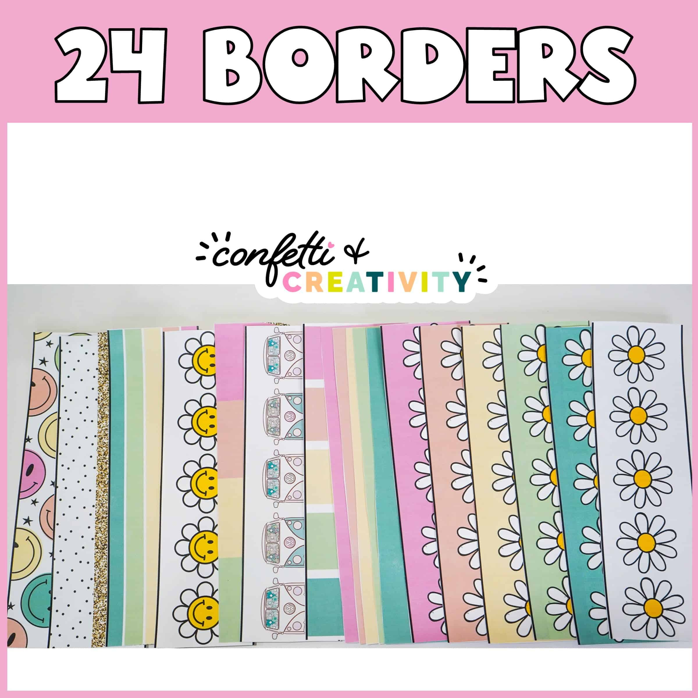 Retro Bulletin Board Borders | Confetti &amp;amp; Creativity within Free Printable Bulletin Borders