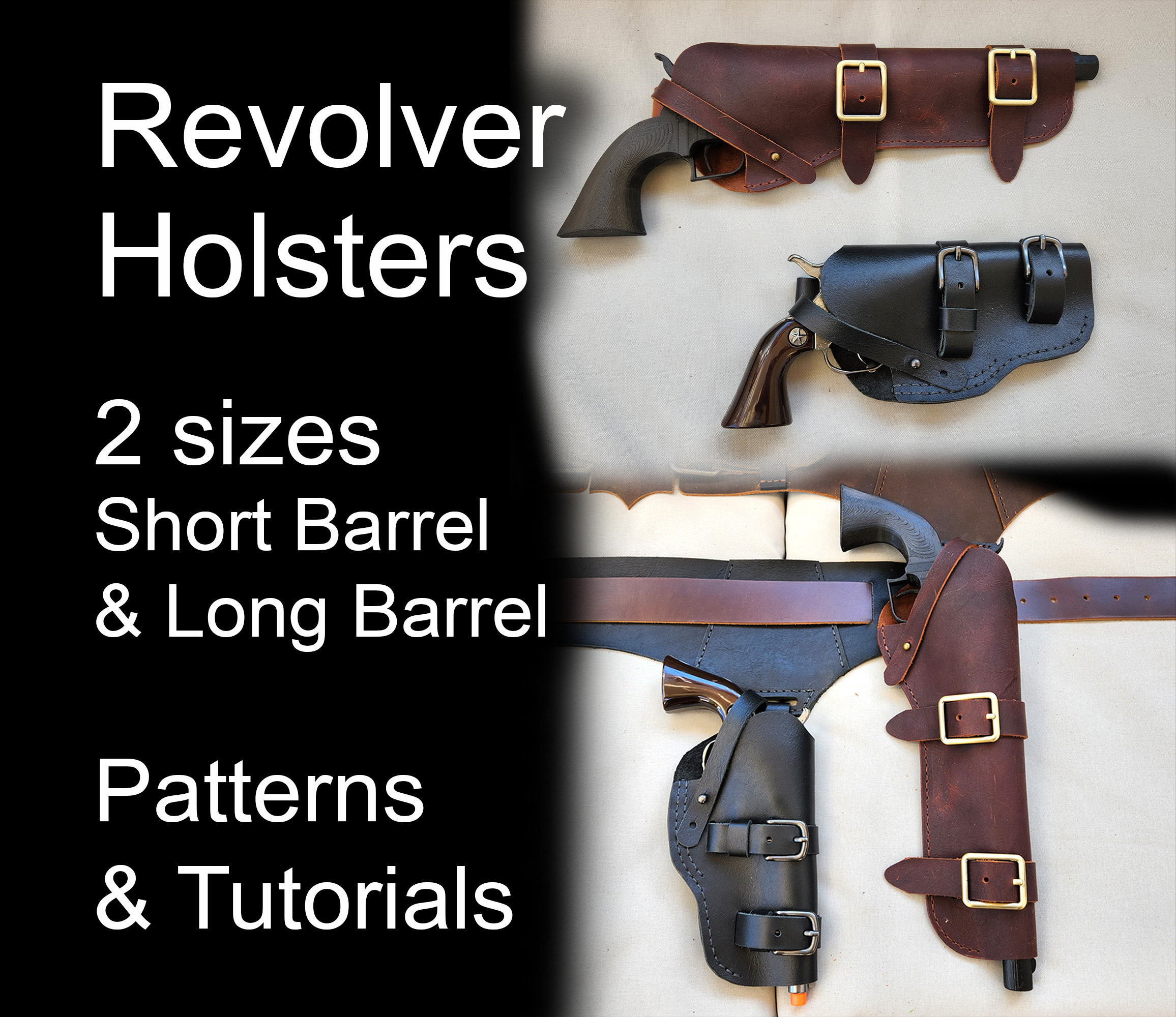 Revolver Holsters - Western Gun Holsters - Pdf Patterns For Long inside Free Printable Cowboy Cross Draw Holster Pattern