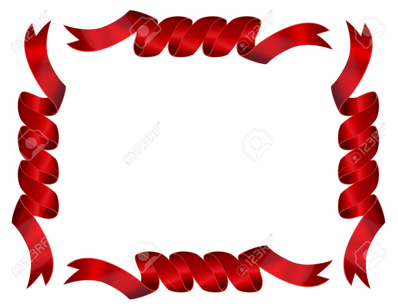 Ribbons In The Style Of Realism. Spiral Ribbons. Template For in Free Printable Ribbon Patterns