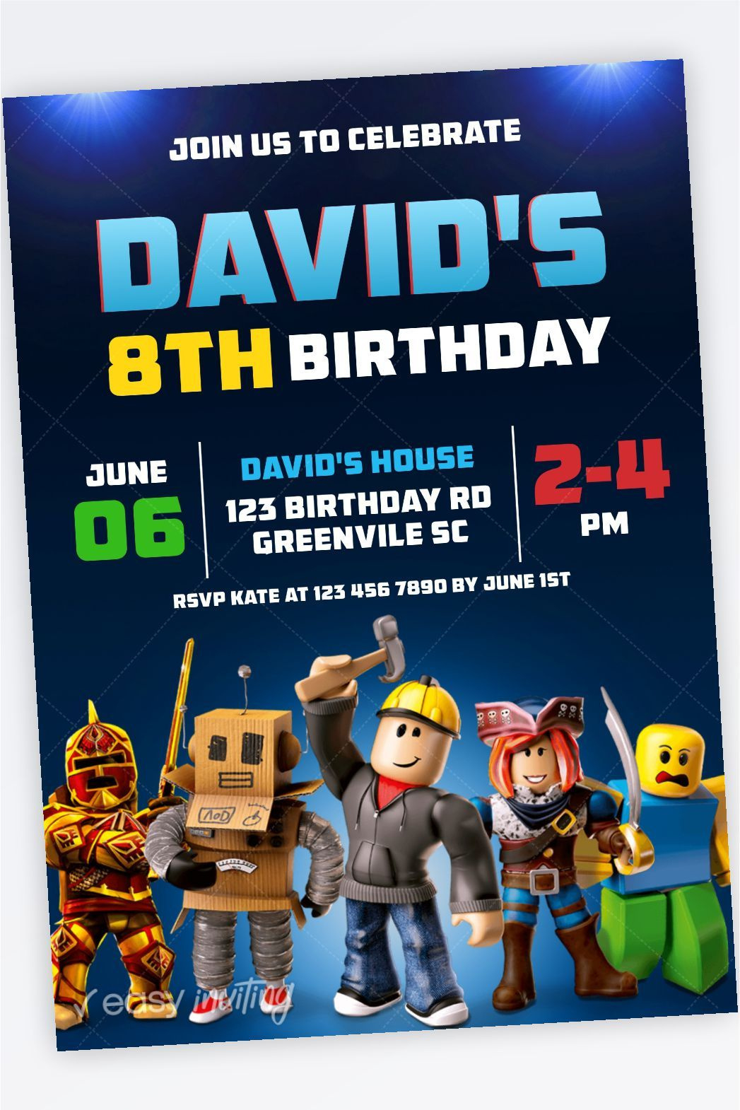 roblox birthday invitation with free roblox birthday invitation templates Roblox Birthday Invitation with Free Roblox Birthday Invitation Templates