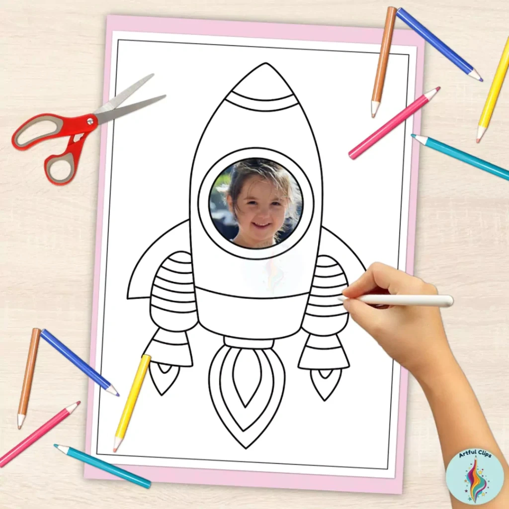 Rocket Template Set, 16 Printable Pages For Preschool Crafts inside Free Printable Rocket Ship Templates