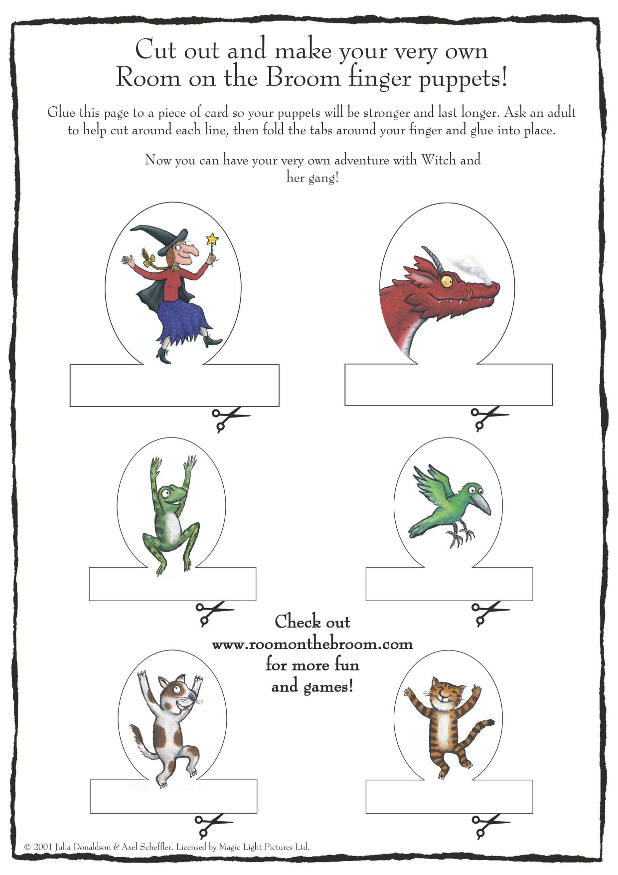 Room On The Broom | Kindergarten Nana inside Room On The Broom Printables Free