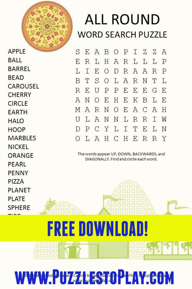 Round Word Search Puzzle throughout Free Circle A Word Puzzles Printable