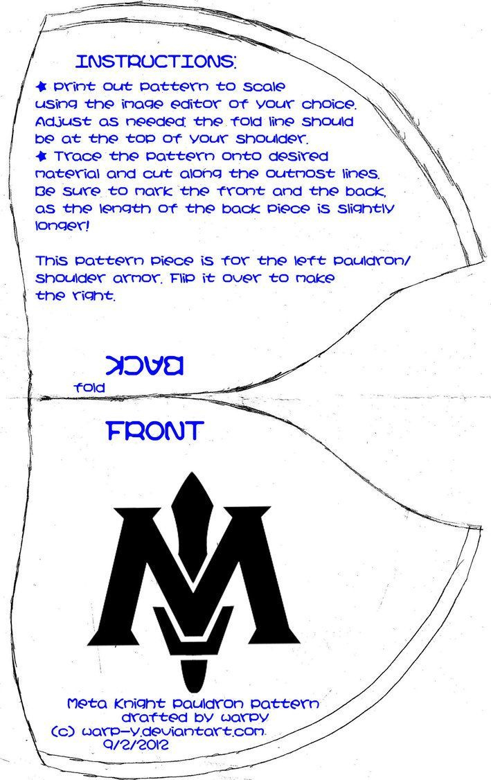 Rounded Shoulder Cap Template with regard to Free Shoulder Armor Template