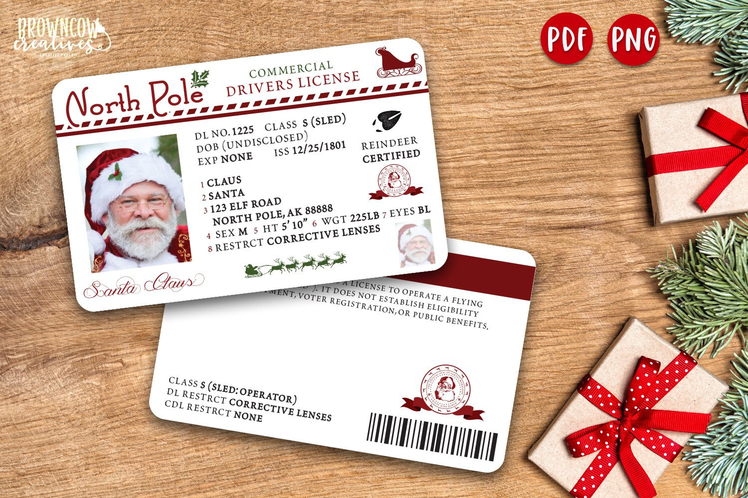 Santa&amp;#039;S Drivers License Printable File throughout Free Printable Driver&amp;amp;#039;s License Template