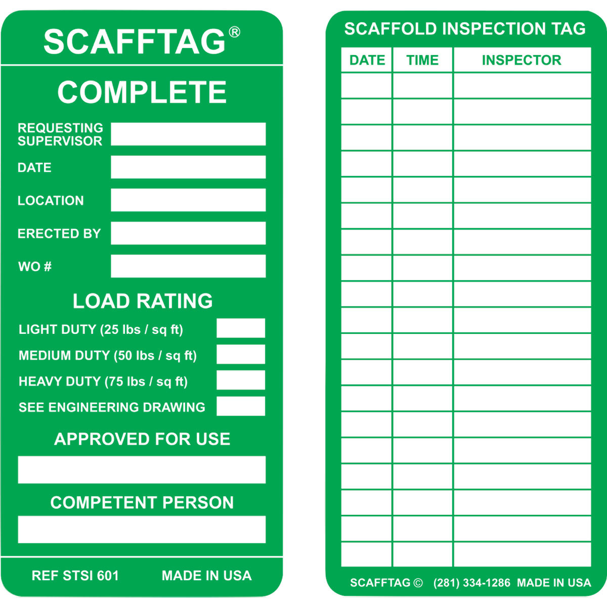 Scaffold Tags | Brady | Bradyindia.co.in inside Free Printable Scaffold Inspection Tags