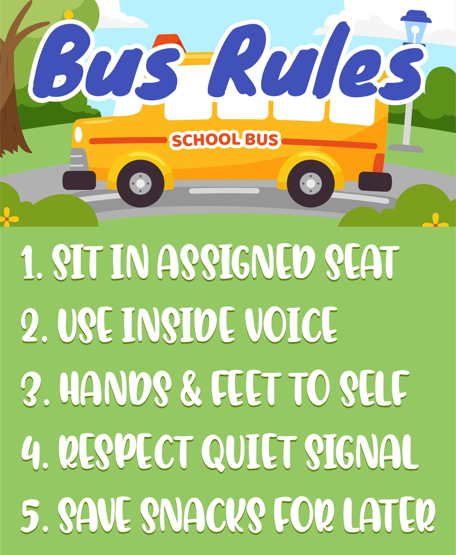 School Bus Safety Free Printable inside Free Bus Safety Printables