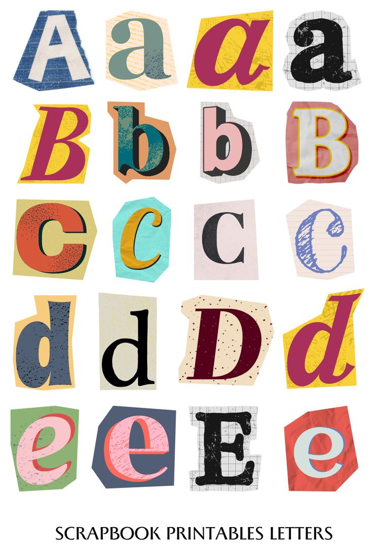 Scrapbook Letters Printable regarding Free Printable Scrapbook Letters Alphabet