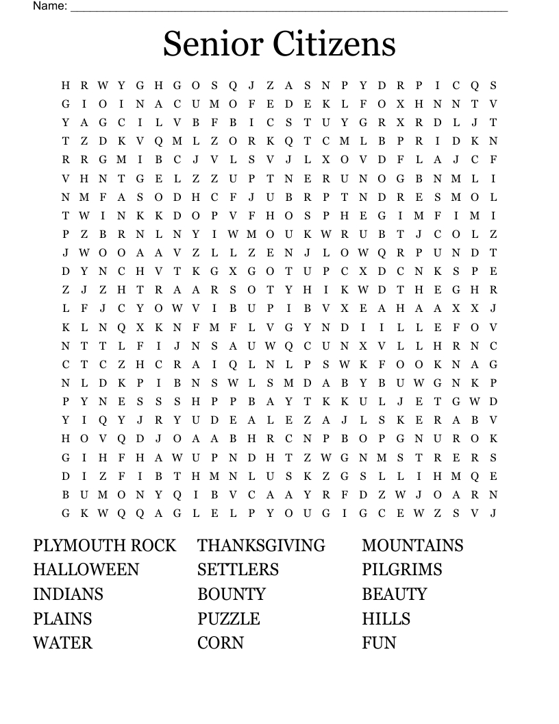 Senior Citizens Word Search - Wordmint inside Free Printable Word Games For Senior Citizens