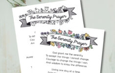 Serenity Prayer Printable - Free Wall Art - Savor + Savvy in Free Printable Serenity Prayer Cards