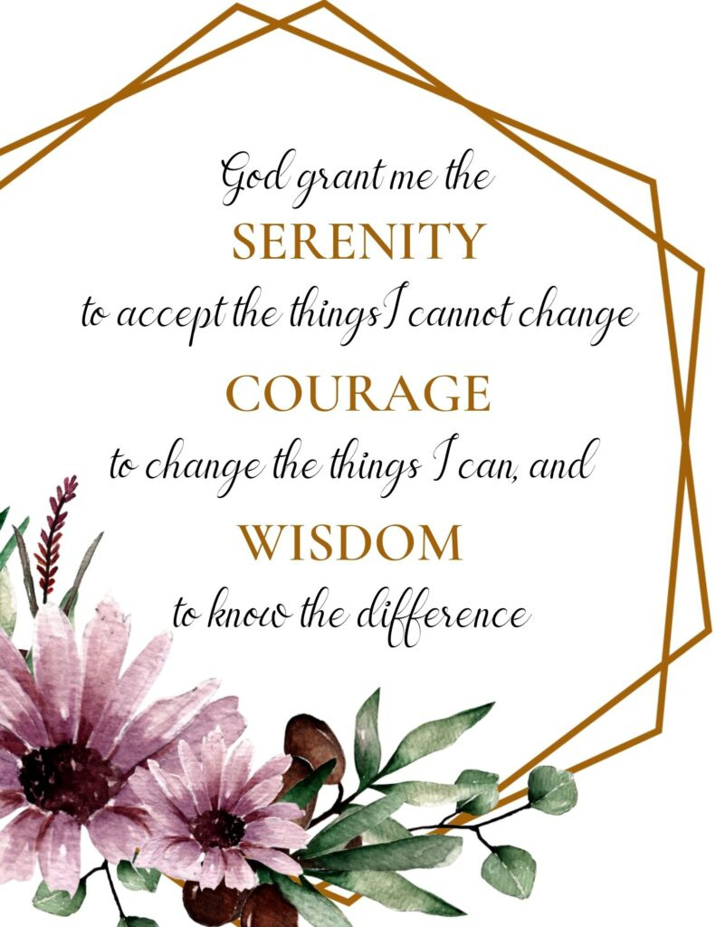 Serenity Prayer Short Version Printable Bookmark - Digisaad intended for Free Serenity Prayer Printable