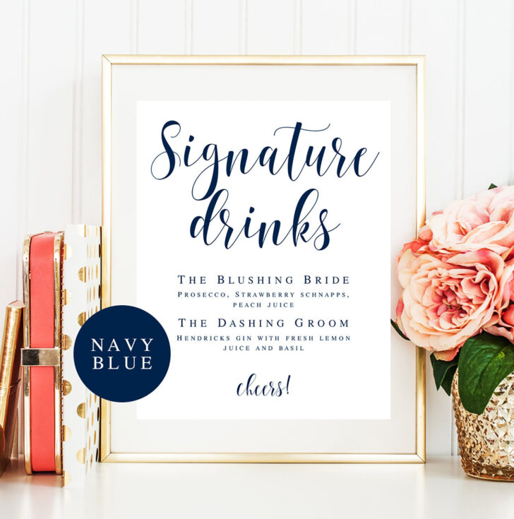Free Printable Signature Drink Sign Free Printable Signature Drink Sign