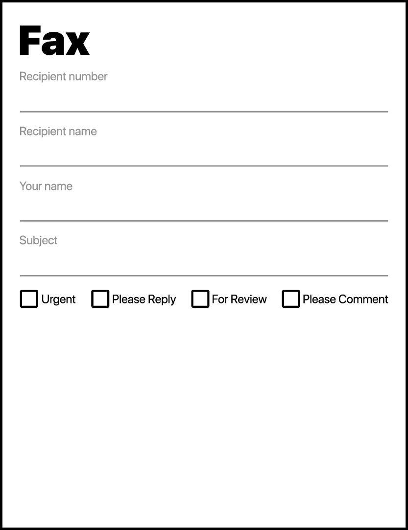 Simple Fax Cover Sheet Pdf Template pertaining to Blank Fax Cover Sheet Free Printable