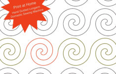 Simple Spiral Longarm Pantograph Pattern: Print-At-Home Quilting with regard to Free Printable Quilting Pantographs To Download