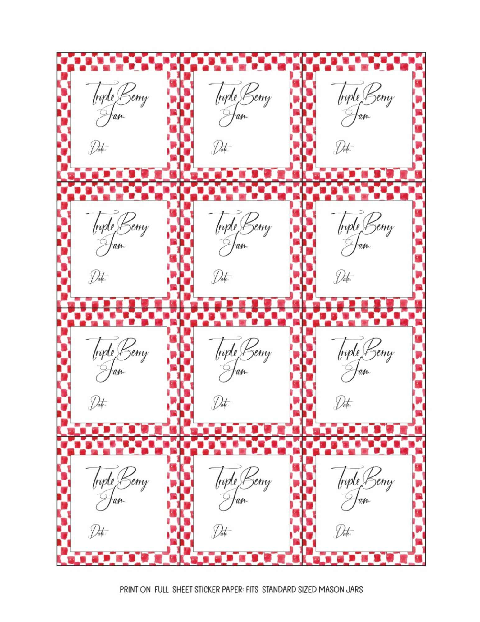 Simply Pretty Jam Jar Labels (Free Printable In 4 Styles) pertaining to Free Printable Jam Labels