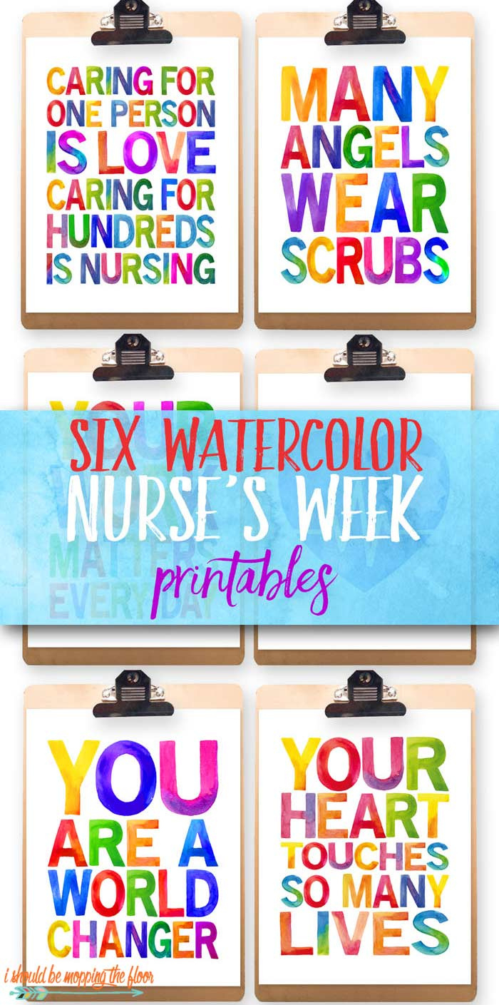Six Nurses Week Printables | I Should Be Mopping The Floor intended for Free Nurses Week Printables