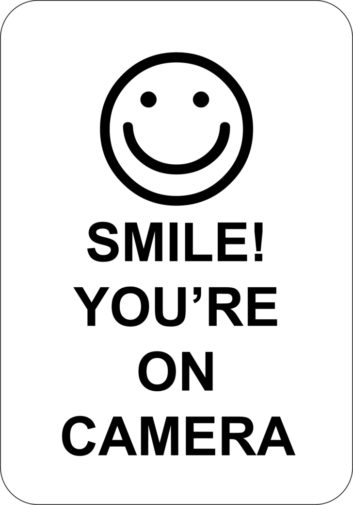 Free Printable Smile You’Re on Camera Signs