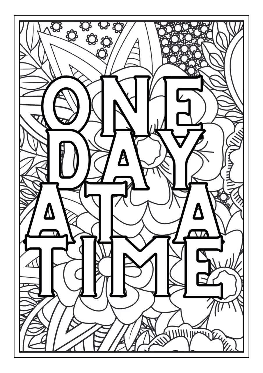 Sobriety Quotes Coloring Pages For Adults Teens In Addiction Recovery, Sober Affirmations, Art Therapy Group, Anti Stress Relief Gift Women inside Free Printable Recovery Coloring Pages