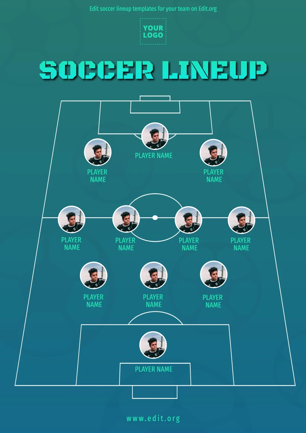 Soccer Team Lineup Templates with Free Soccer Lineup Template