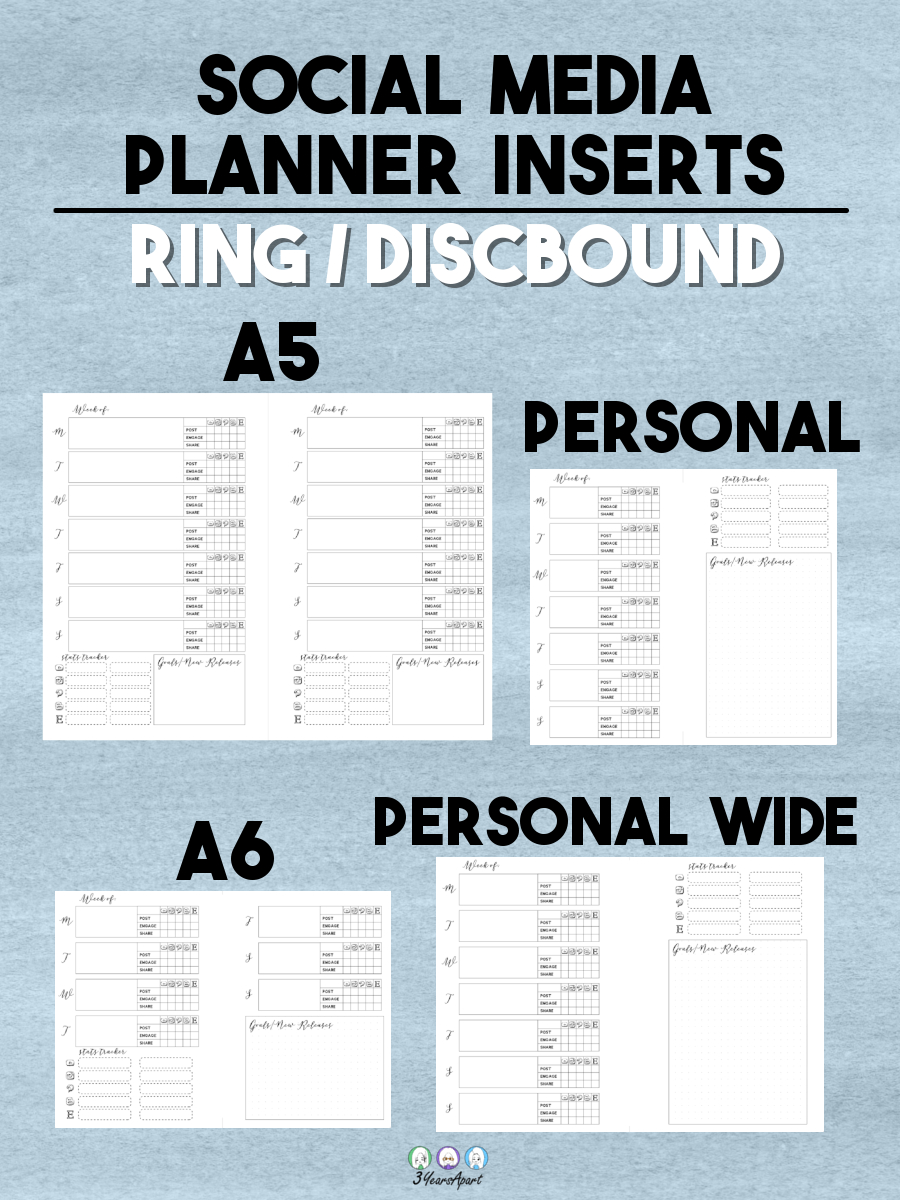 Social Media Planner Inserts | Free Printable For Traveler&amp;#039;S with regard to Free B6 Printables
