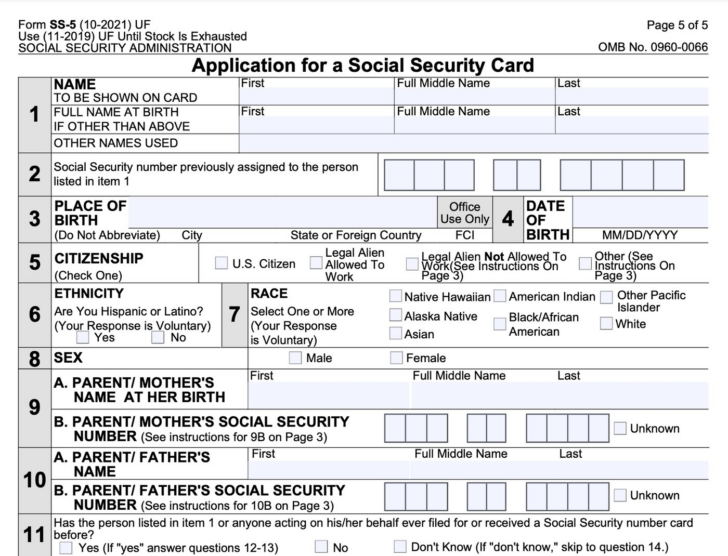 Social Security Card Template Free