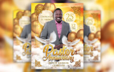 Sparkly Border Elegant Pastor Anniversary Flyer And Facebook Cover throughout Pastor Anniversary Flyer Free Template