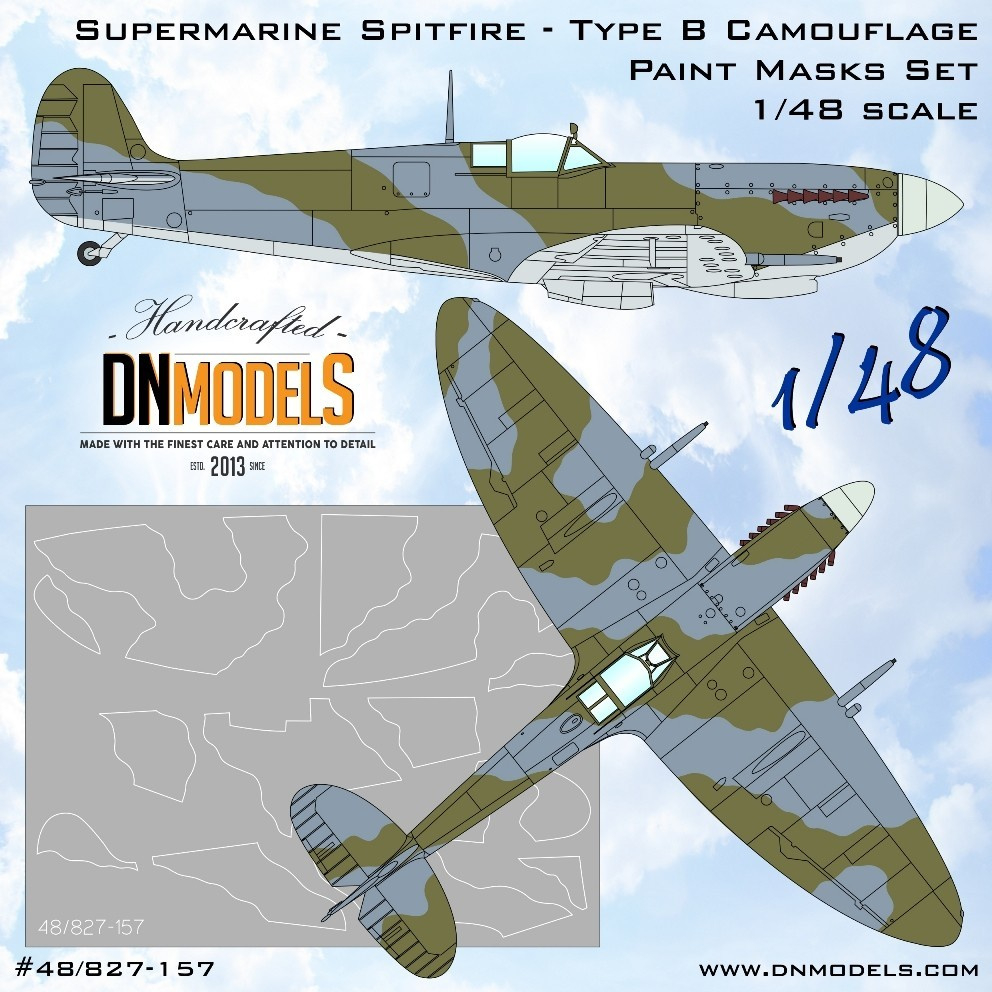 Spitfire Type B Camouflage Paint Masks Set | Aeroscale regarding Printable Camo Patterns For Airplanes