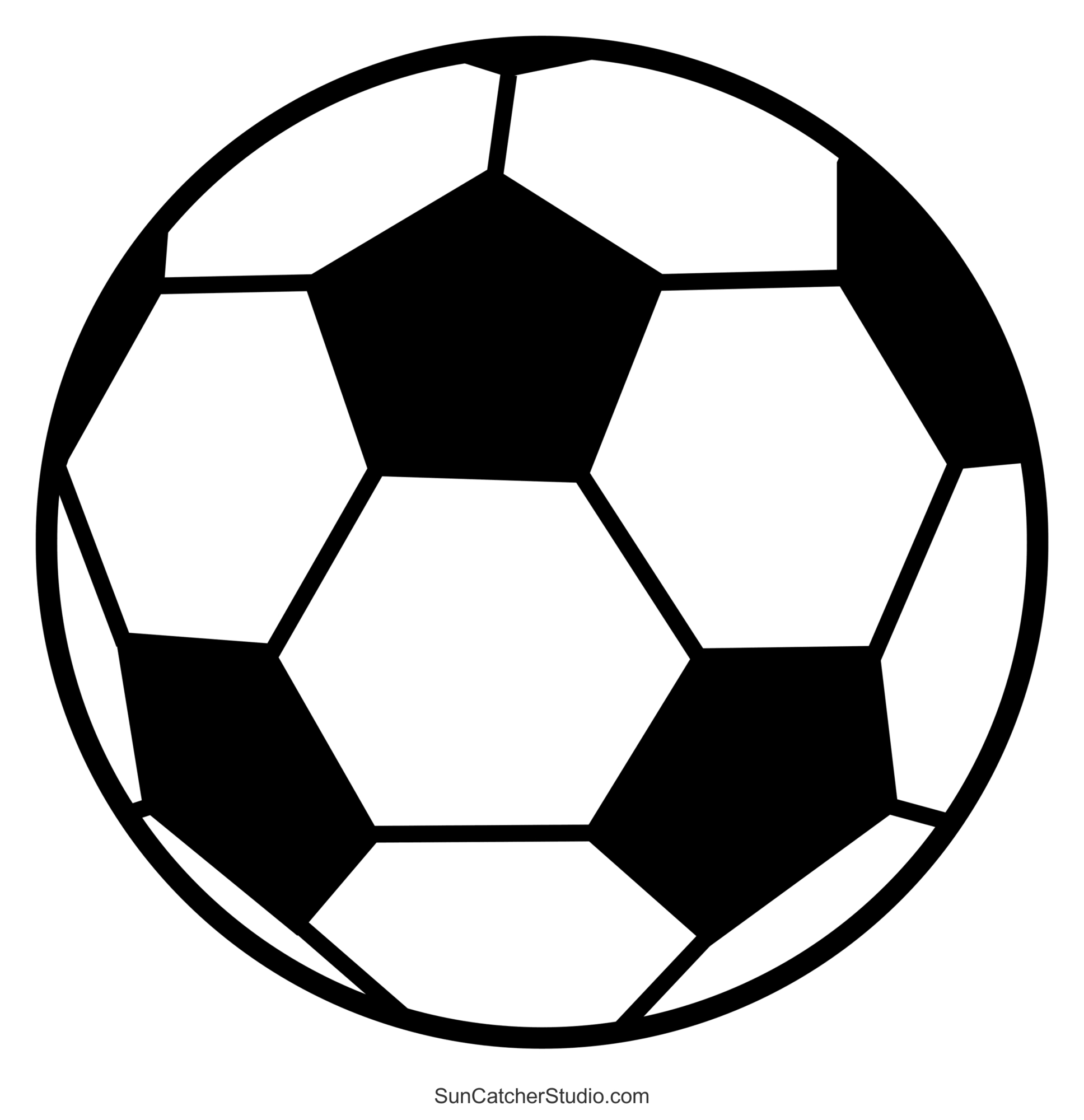 Sports And Ball Patterns And Clip Art (Printable Stencils) – Free with regard to Free Printable Soccer Ball Stencil