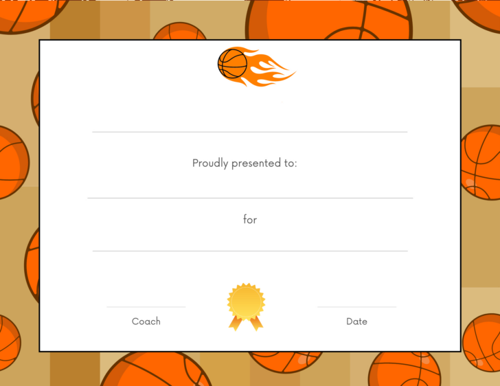 Free Printable Basketball Certificates Free Printable Basketball Certificates