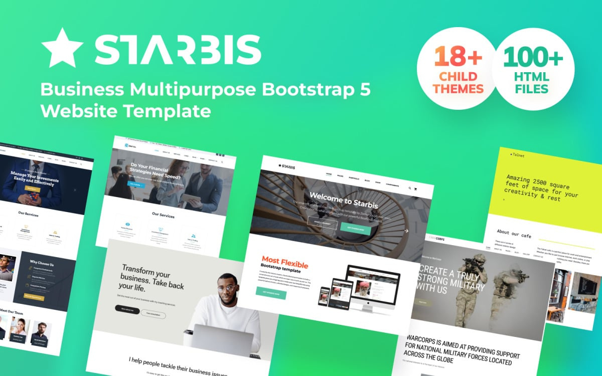Starbis - Business Multipurpose Bootstrap 5 Website Template within Templatemonster Free Bootstrap Templates