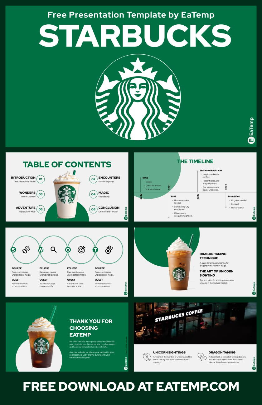 Starbucks Powerpoint Presentation Template &amp;amp; Google Slides Theme for Starbucks Template Free