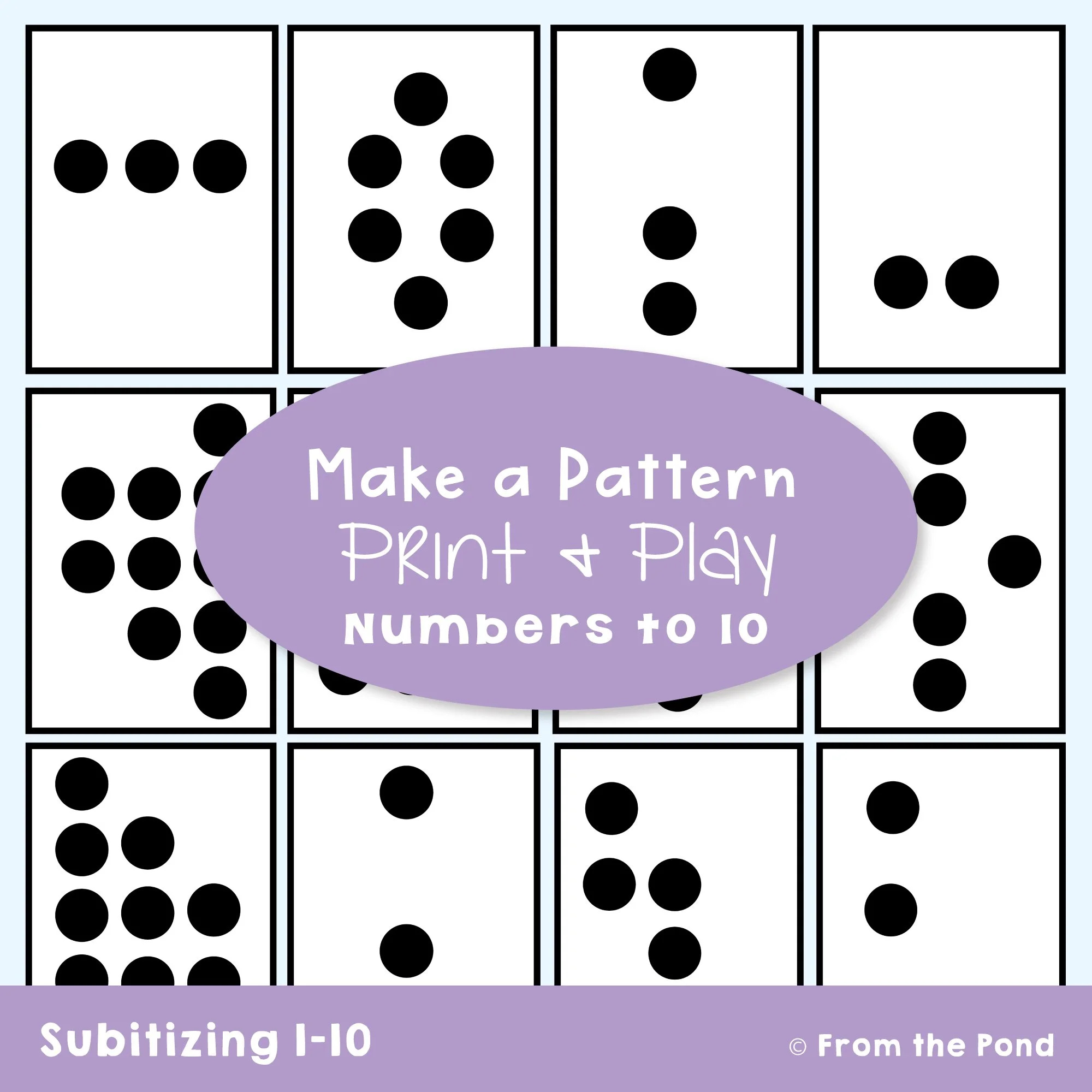Subitizing — From The Pond within Free Printable Subitizing Cards
