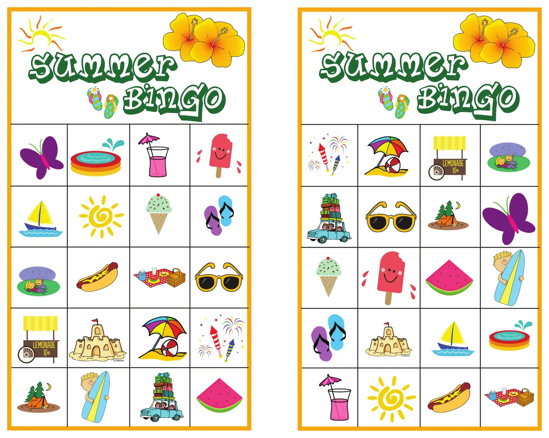 Summer Bingo Game With Free Printables regarding Summer Bingo Printable Free