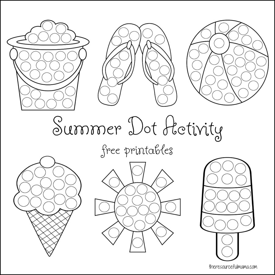 summer dot activity free printables the resourceful mama pertaining to do a dot free printables summer Summer Dot Activity {Free Printables} - The Resourceful Mama pertaining to Do a Dot Free Printables Summer
