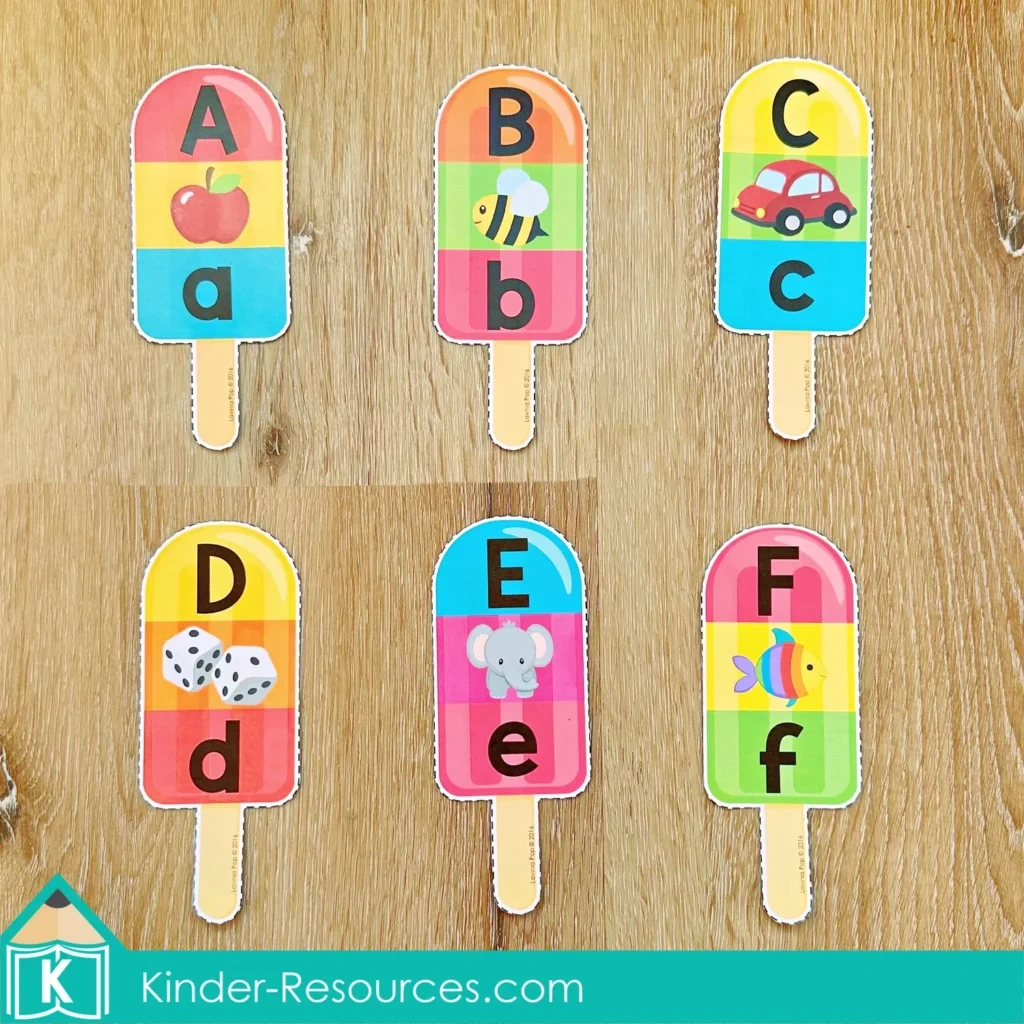 Summer Popsicle Alphabet And Beginning Sounds - Free Printable inside Free Popsicle Printables