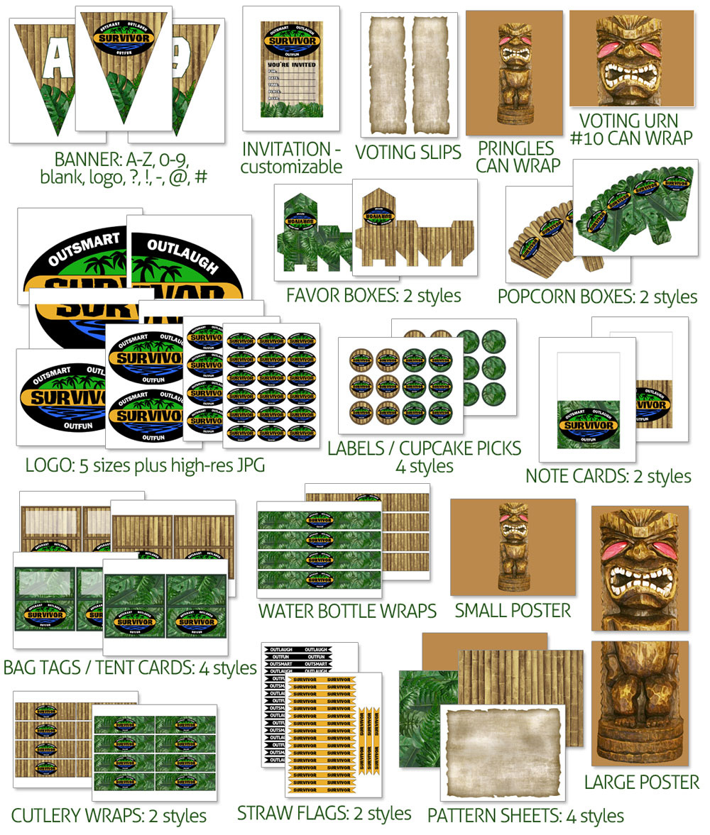 Survivor Party Printables | Chica And Jo throughout Free Survivor Printables