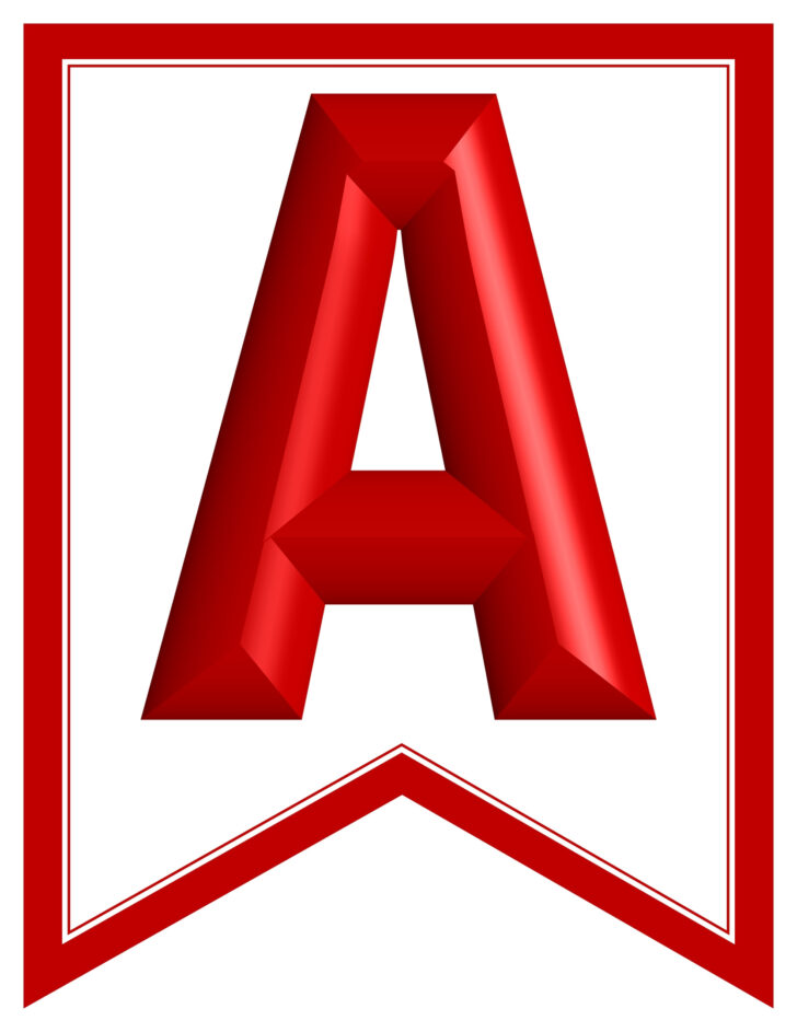 Free Printable Red Alphabet Letters