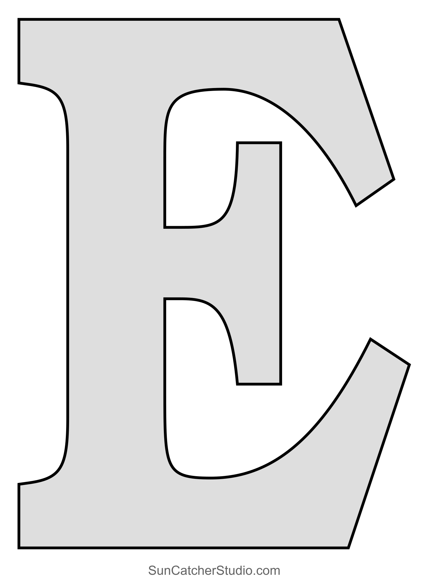 Tall Block Serif Printable Letter Stencils (Numbers And Alphabet intended for Letters And Numbers Stencils Printable Free