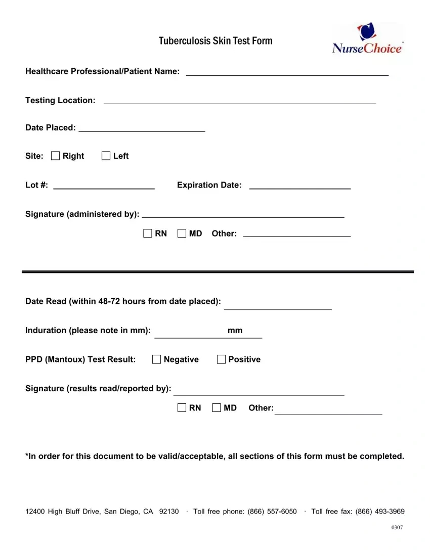 Tb Skin Test Form ≡ Fill Out Printable Pdf Forms Online with Free Printable Tb Forms