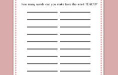 Tea Party Games Bundle – Printable Tea Party Games – Tea Party in Free Printable Tea Party Games For Adults