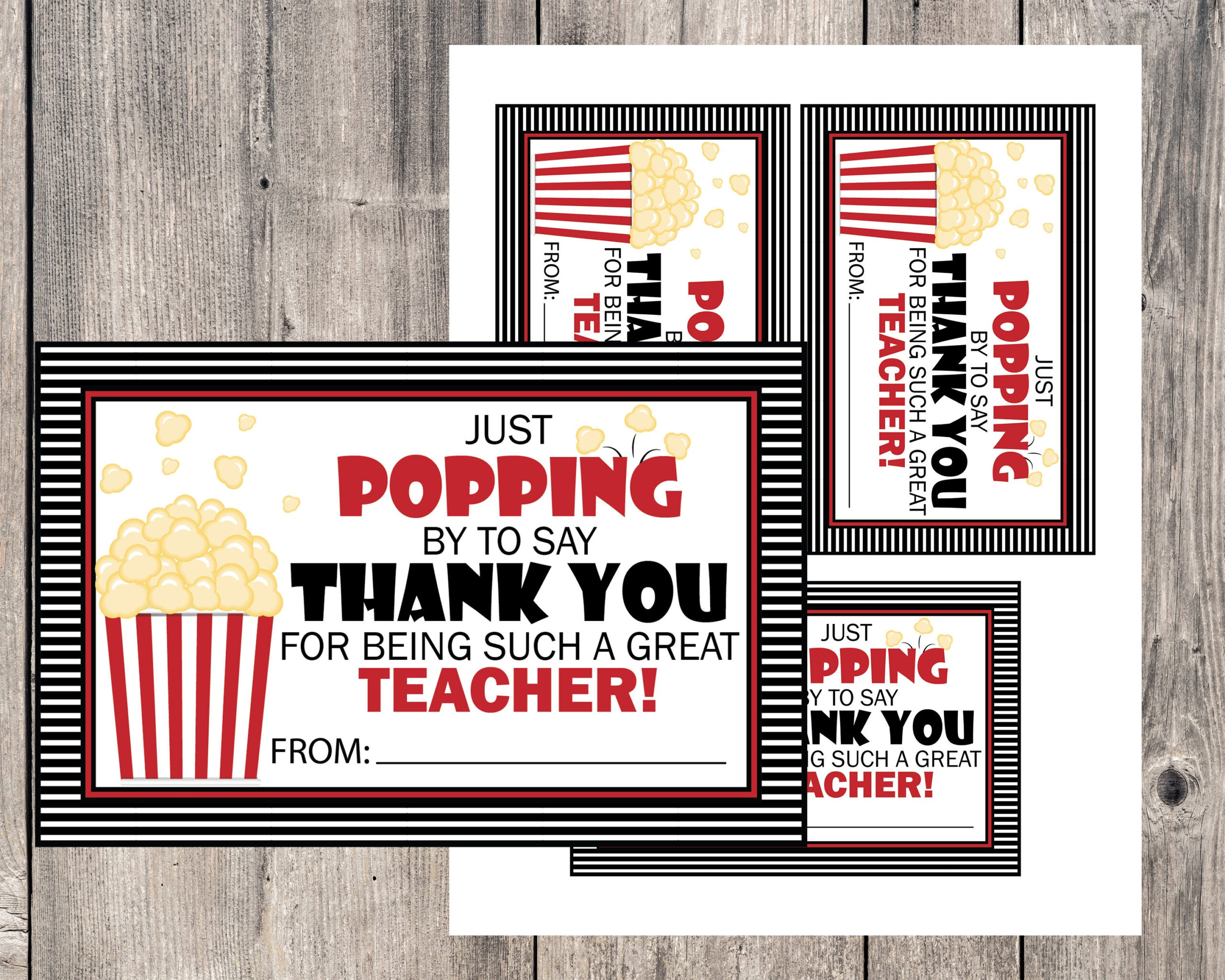 Teacher Appreciation Printable Tag, Just Poppingto Say Thank in Just Popping By To Say Thanks Free Printable